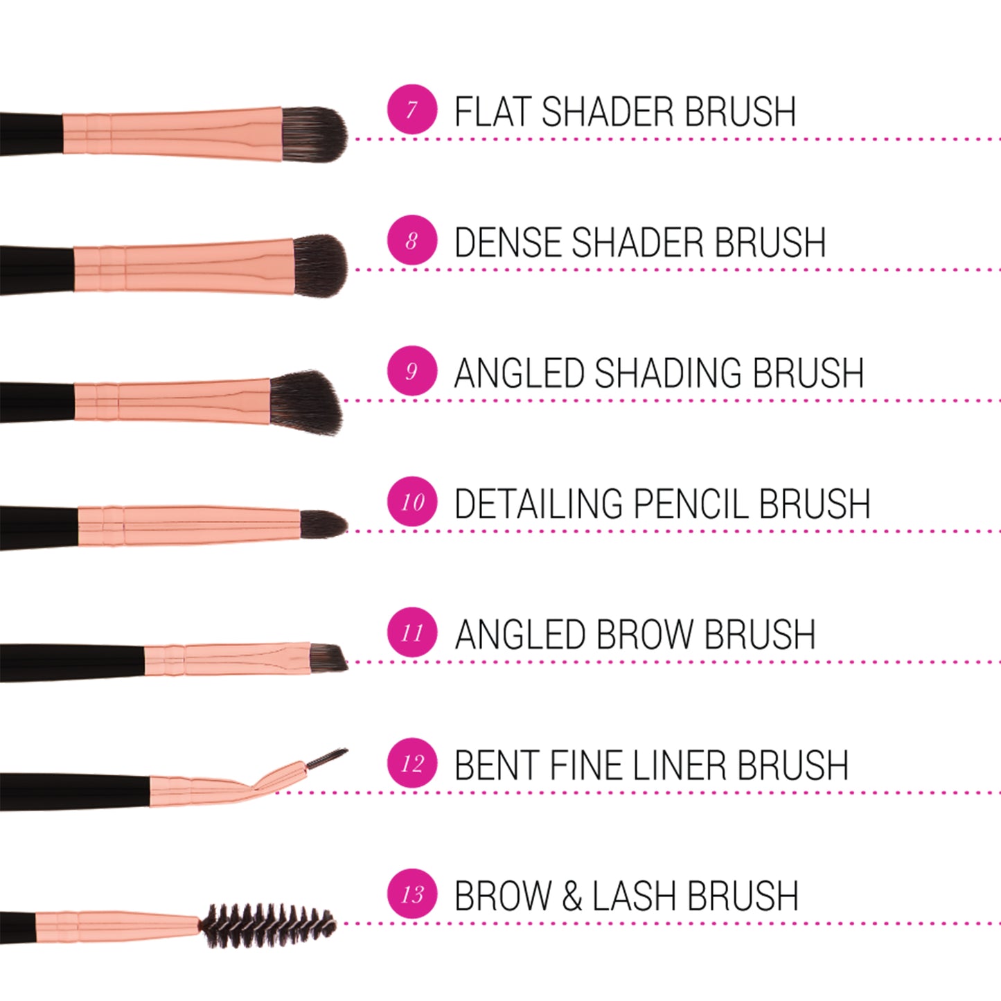 Signature Rose Hold 13-piece Brush set Bh cosmetics