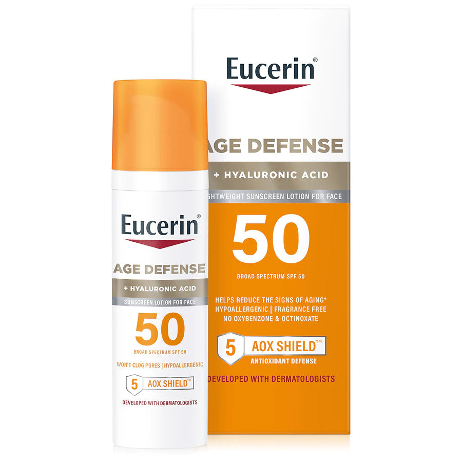 Eucerin Age Defense + Hyaluronic Acid Sunscreen SPF 50
