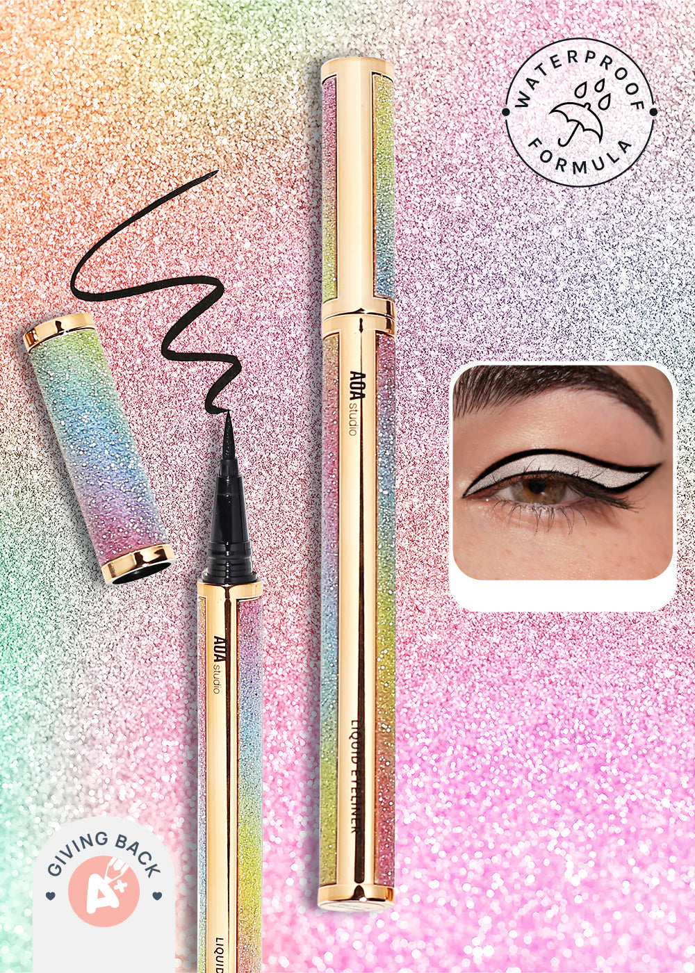 Liquid Black Water+ Smudge Proof Eyeliner- AOA