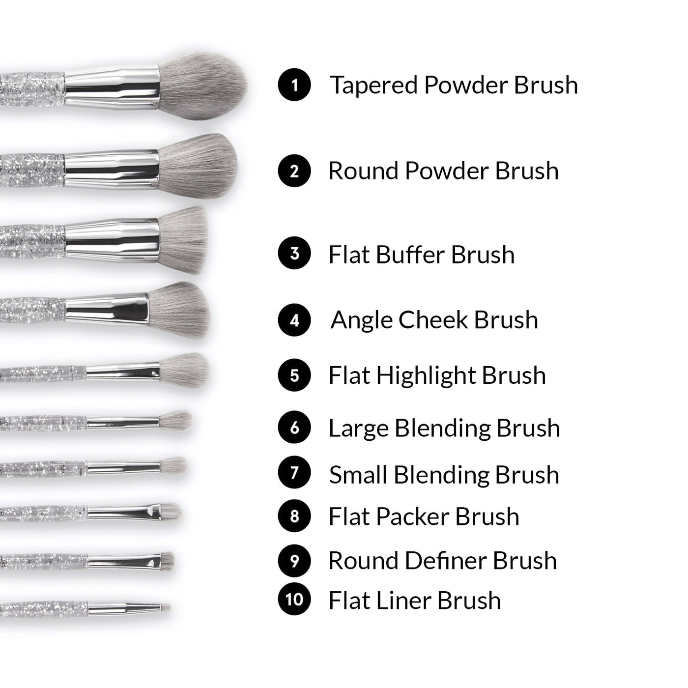 Remix Dance Brush Beat 10pcs Set- Bh Cosmetics