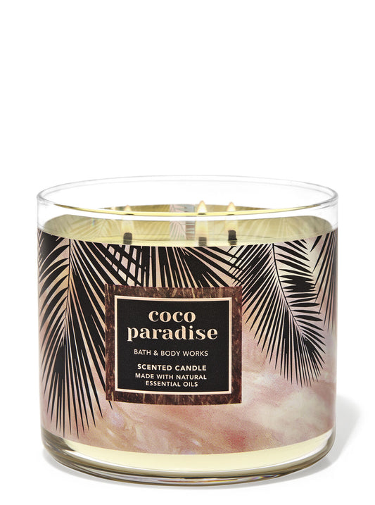 Coco Paradise-3 wick Candle-Bath & Body Works