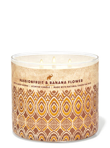 PassionFruit & Banana Flower - 3 wick candle Bath & Body Works