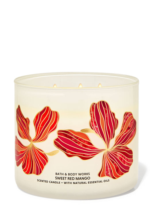 Sweet Red Mango-3 wick Candle-Bath & Body Works