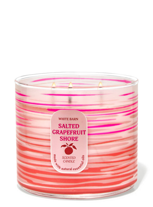 Salted Grapefruit Shore-3 wick Candle-Bath & Body Works