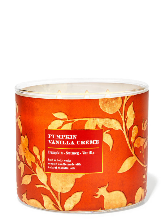 Pumpkin Vanilla Creme-3 wick Candle-Bath & Body Works