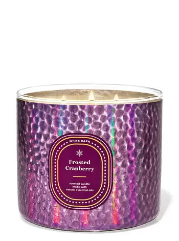Frosted Cranberry - 3 wick Candle-Bath & Body Works