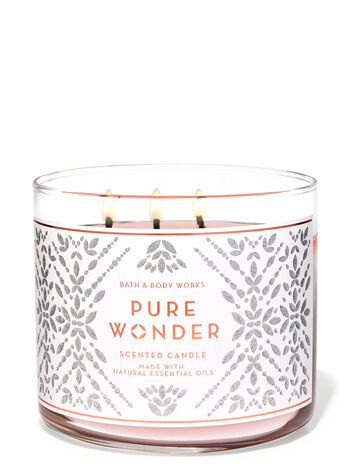 Pure Wonder- 3 wick Candle Bath & body works