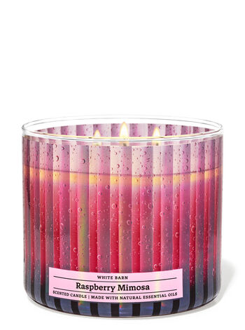 Raspberry Mimosa-3 wick Candle-Bath & Body Works