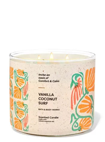 Vanilla Coconut Surf-3 Wick Candle - Bath & Body Works