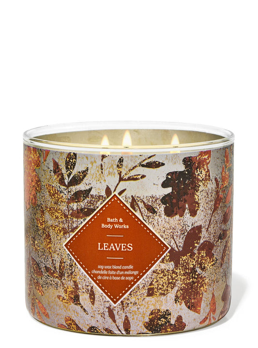 Leaves 3-Wick Candle  - Bath & Body Works