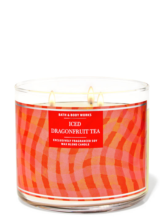 Iced Dargonfruit Tea - 3 Wick Candle  - Bath & Body Works