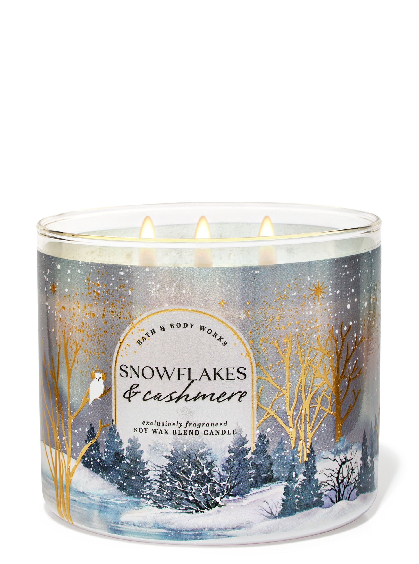Snowflakes & Cashmere 3-Wick Candle- Bath & Body Works