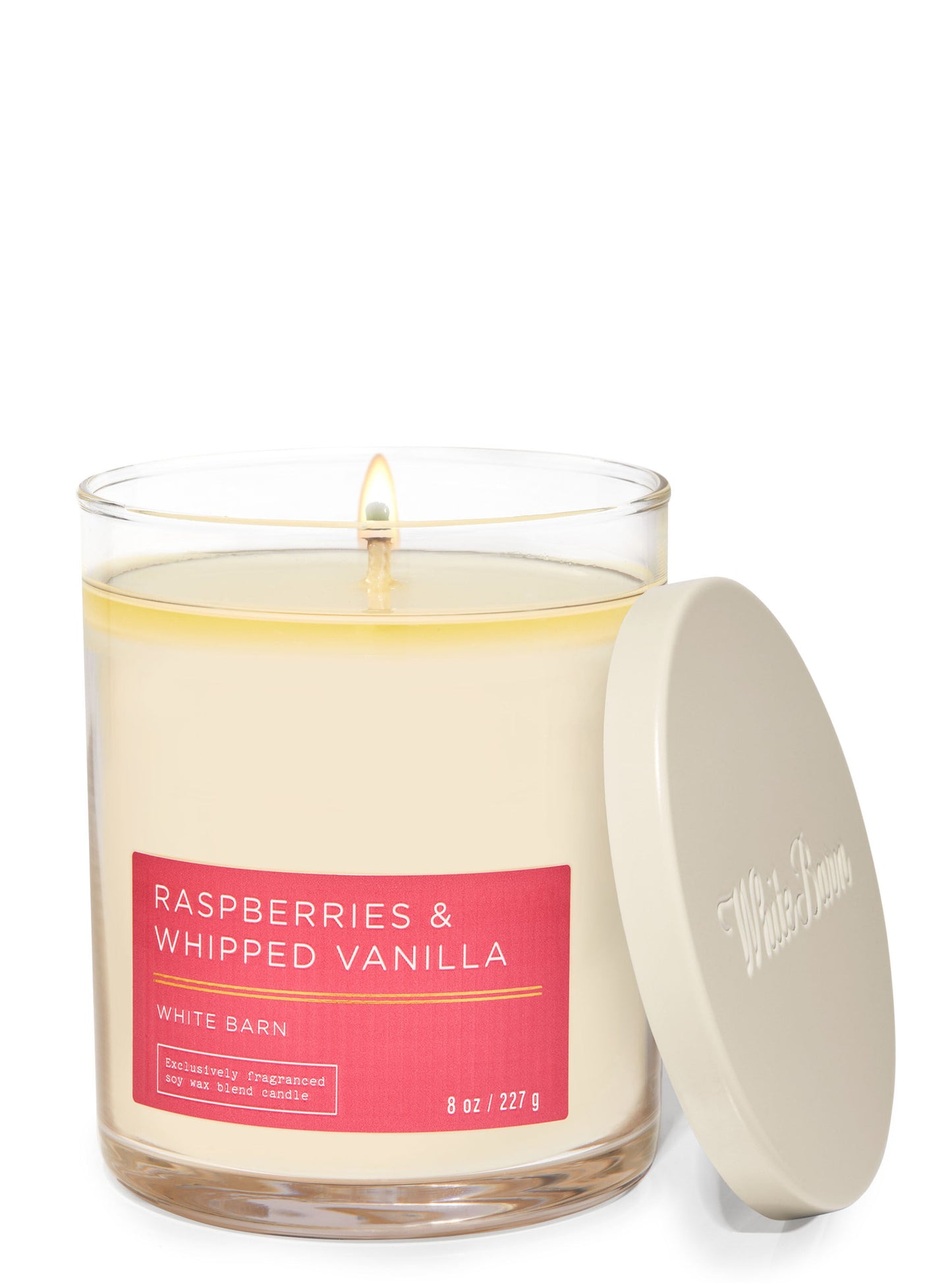Raspberries & Whipped Vanilla 1 Wick Candle - Bath  &Body Works