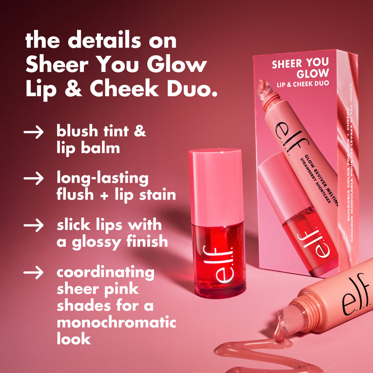 Sher You Glow Lip & Cheek Duo - Elf
