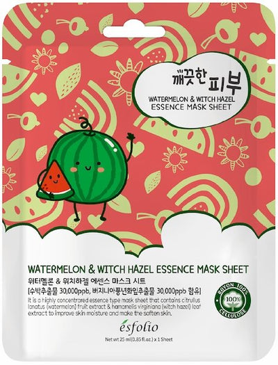 Watermelon &Witch Hazel Essence Mask Sheet - ésfolío