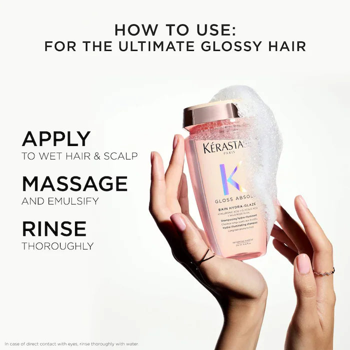 Gloss Absolu High-Shine Anti-Frizz Shampoo for Fine to Medium Hair - a kerastase