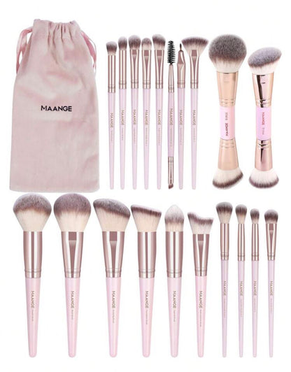 Pro Makeup Brush 20 Pieces With Bag - Maange
