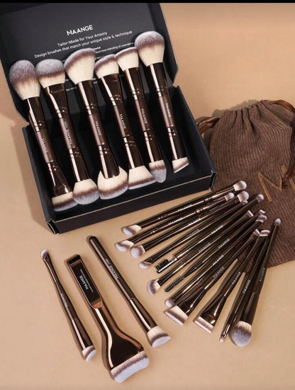 Profesional Makeup Brush 21 Set Double Ended - Maange
