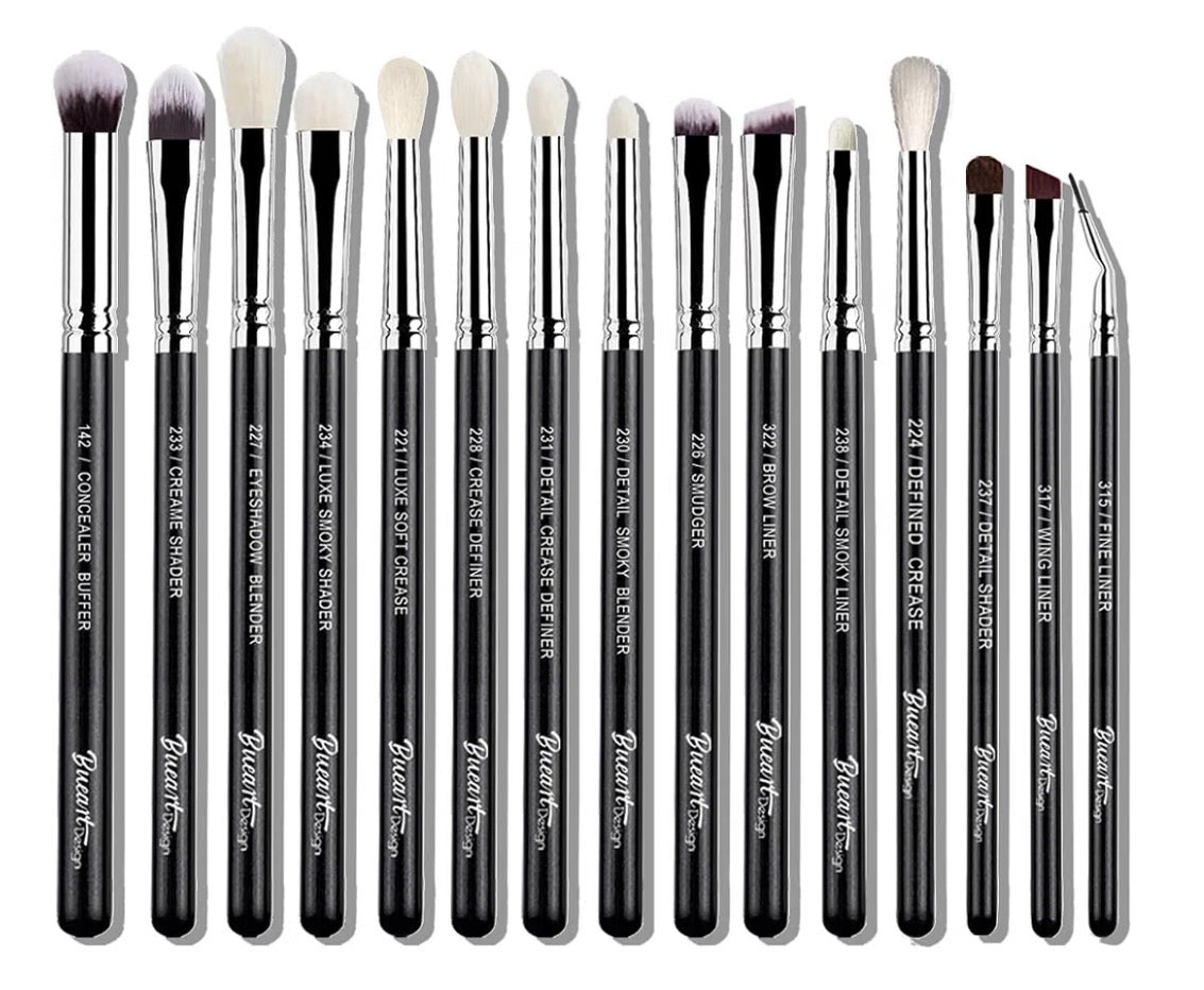 Makeup Eye Brush Set 15pcs - Bueart Design Pro