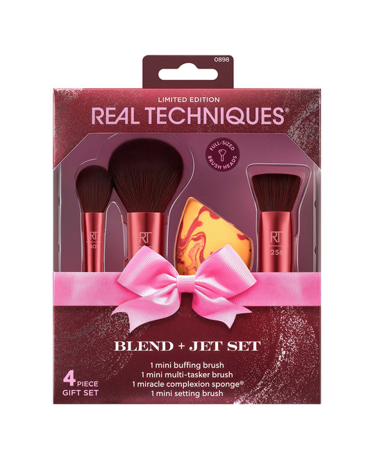 Blend + Jet Set 4pcs Brush Set Limited Edition - Real Techniques