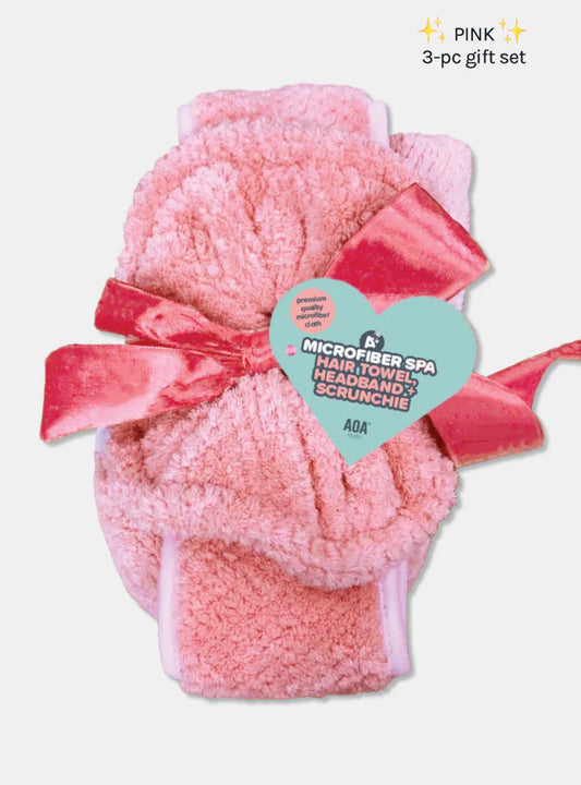 Microfiber Spa Hair Towel, Headband +Scrunchie - Aoa