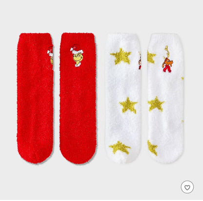The Grinch pack de 2 pares calcetas en caja de globo de nieve