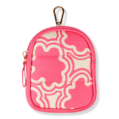 Floral Pink Water Bottle Pouch With Keychain - Tartan+Twine