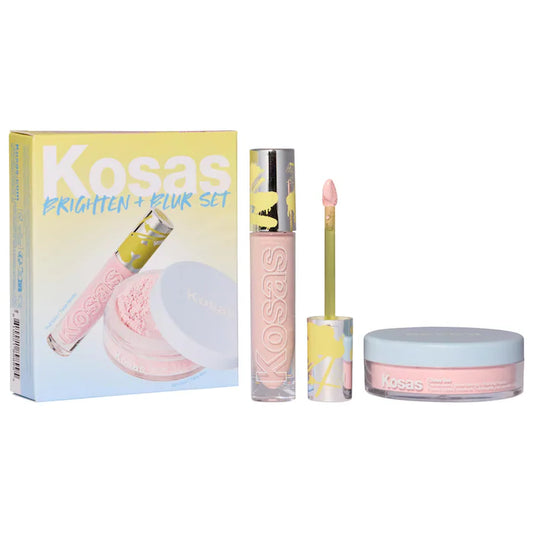 Brighten & Blur Set - Color Corrector + Loose Setting Powder Face Set - Kosas