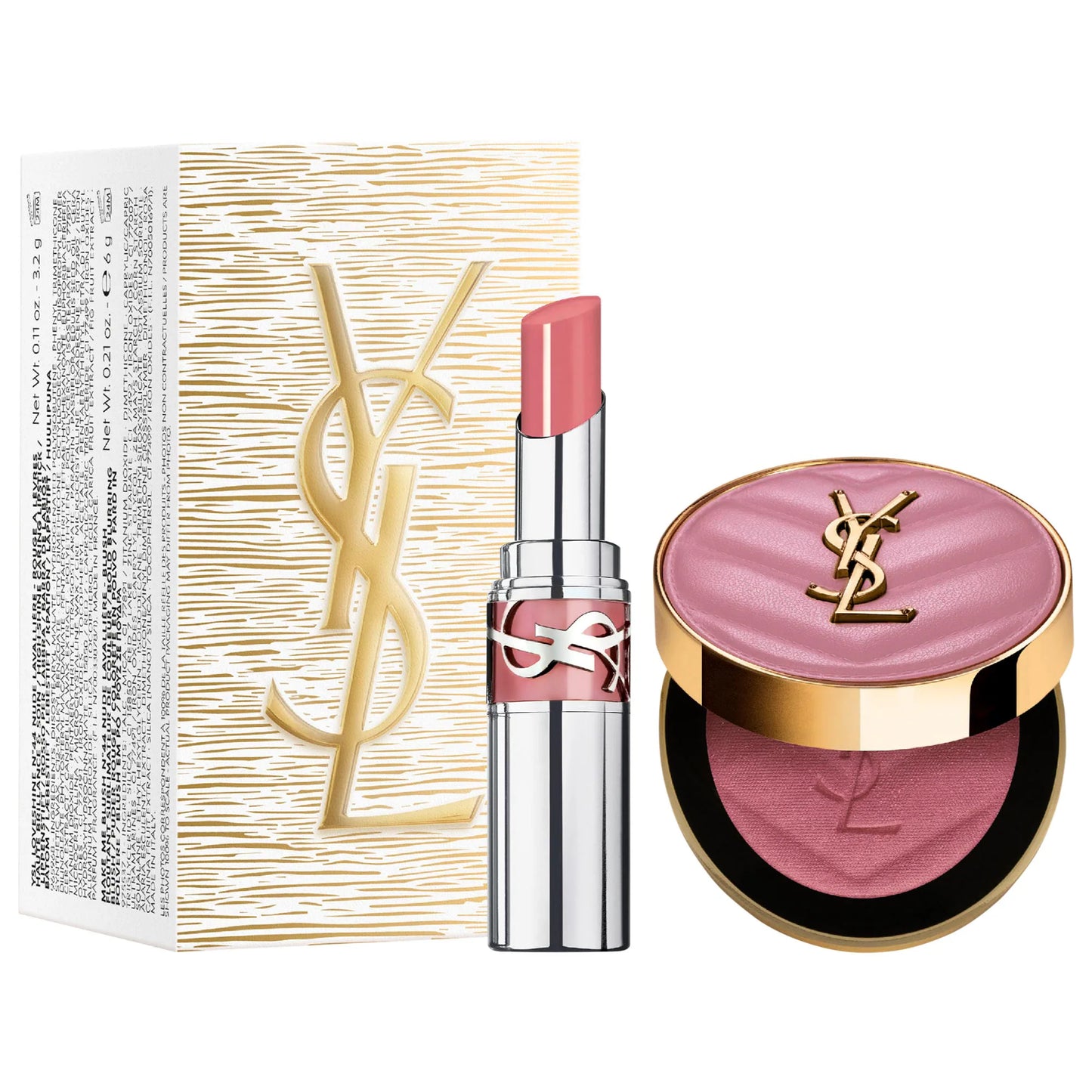 YSL Iconic Pink Make Me Blush & Loveshine Lip Oil Stick Set - YSL Beau ...