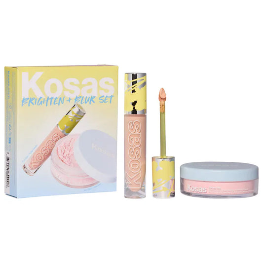 Brighten & Blur Set - Color Corrector + Loose Setting Powder Face Set - Kosas
