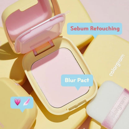 Sebum Retouching Blur Pact Powder - Colorgram