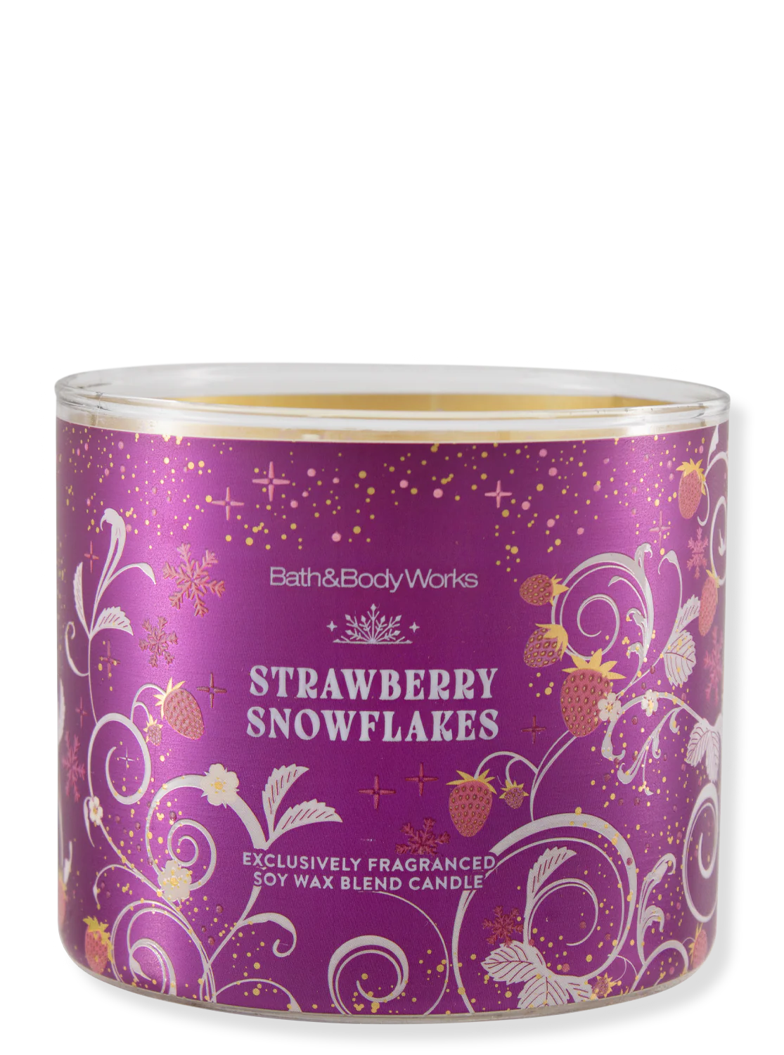 Strawberry Snowflackes - 3 wick Candle-Bath & Body Works