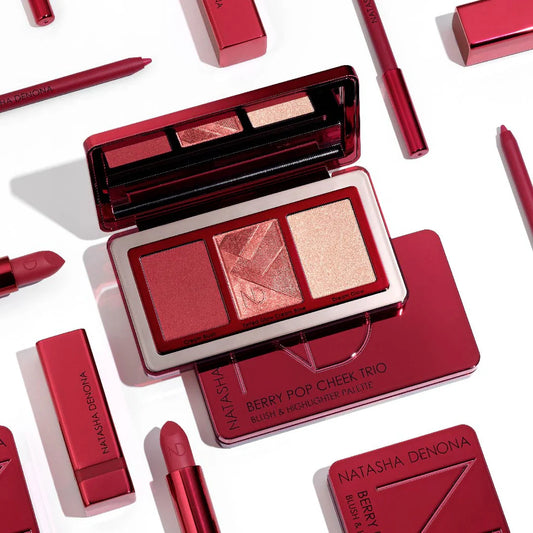 Berry Pop Cheek Trío Blush & Highlighter Palette - Natasha Denona