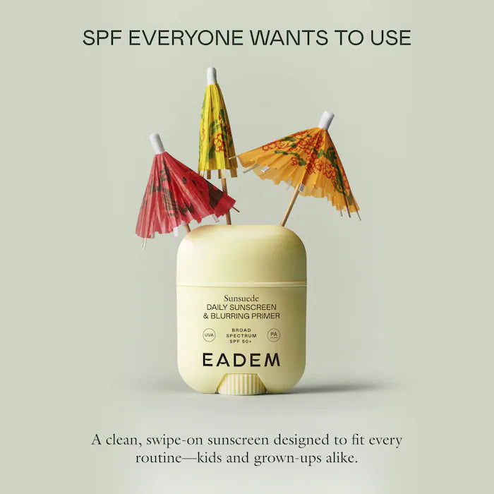 Sunsuede SPF 50+ Lightweight Sunscreen & Blurring Primer Stick - Eadem