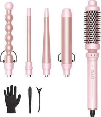 Wavytalk (5 In 1) Profesional Ceramic interchangeable Curling Wand Set