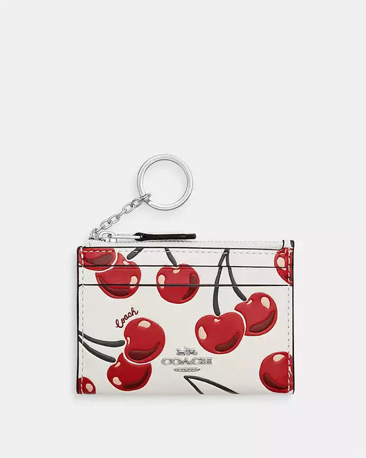 Mini Skinny ID Case Cherry Print - Coach