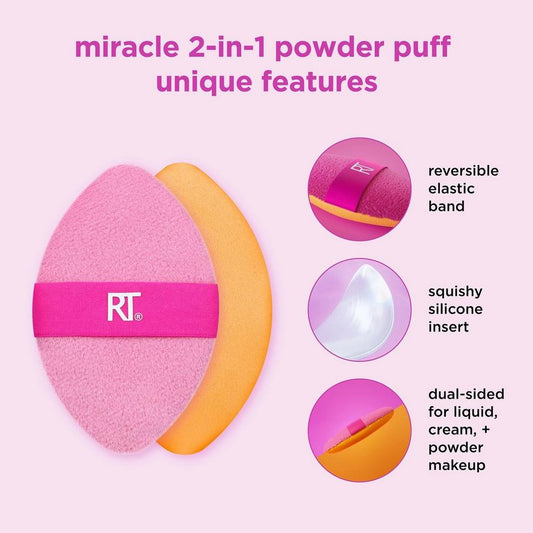 Miracle 2-In-1 Dual Sided Powder Puff - Real Techniques