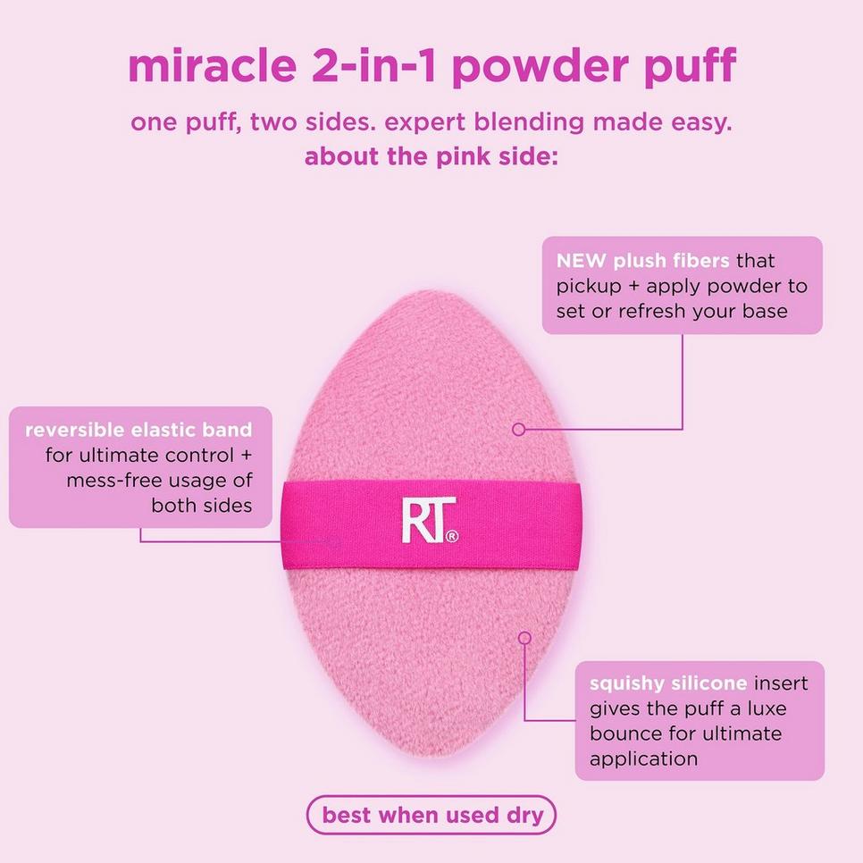 Miracle 2-In-1 Dual Sided Powder Puff - Real Techniques