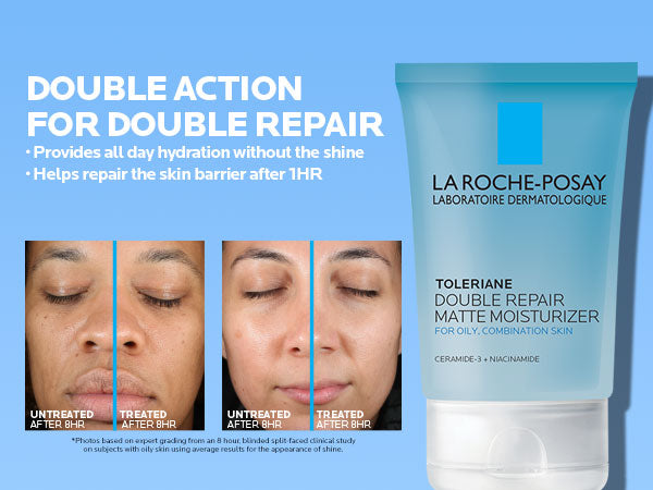 Toleriane Double Repair Matte Face Moisturizer for Oily Skin - La Roche-Posay