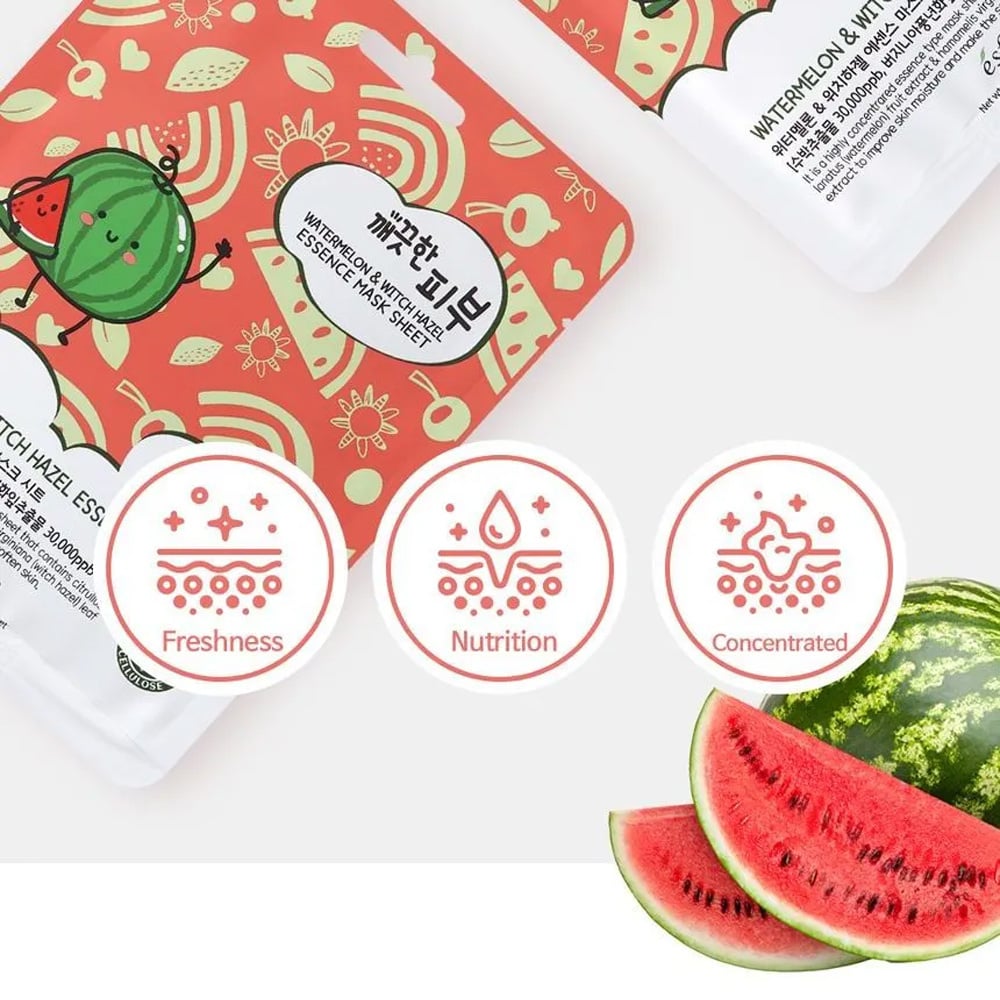 Watermelon &Witch Hazel Essence Mask Sheet - ésfolío