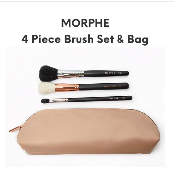 MORPHE 4 PIECE Brush set & bag