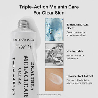 Melaclear Cream Tranexamic Acid 30,000ppm - Dr.Althea