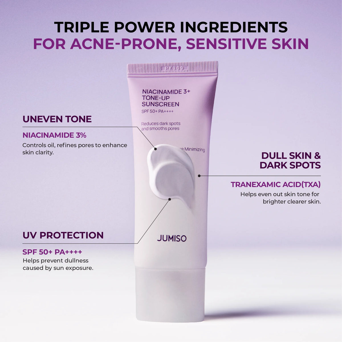 Niacinamide+3 Tone-Up Sunscreen Spf 50+Pa++++ - Jumiso