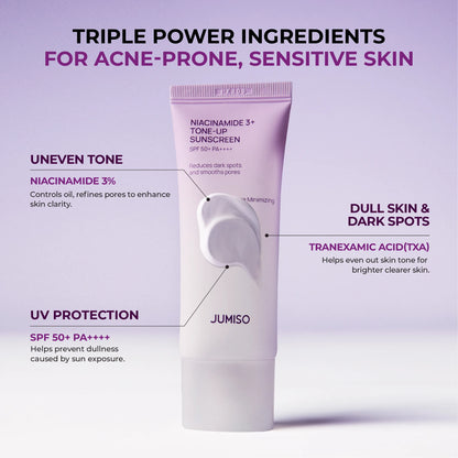 Niacinamide+3 Tone-Up Sunscreen Spf 50+Pa++++ - Jumiso
