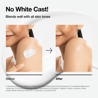 Zero Coast Moisturizing Finish Sunscreen Spf 50+PA++++ - Anua