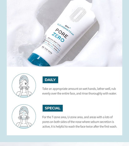 BHA+Cleansing Foam Pore Zero - Be The Skin