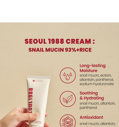 Seoul 1988 Snail Mucin 93%+Rice - K-Secret