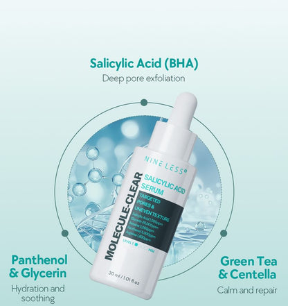 Salicylic Acid Serum Molecules Clear - Nine Less