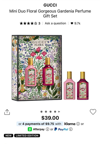 Mini Duo Floral Georgeous Gardenia Perfume - Gucci