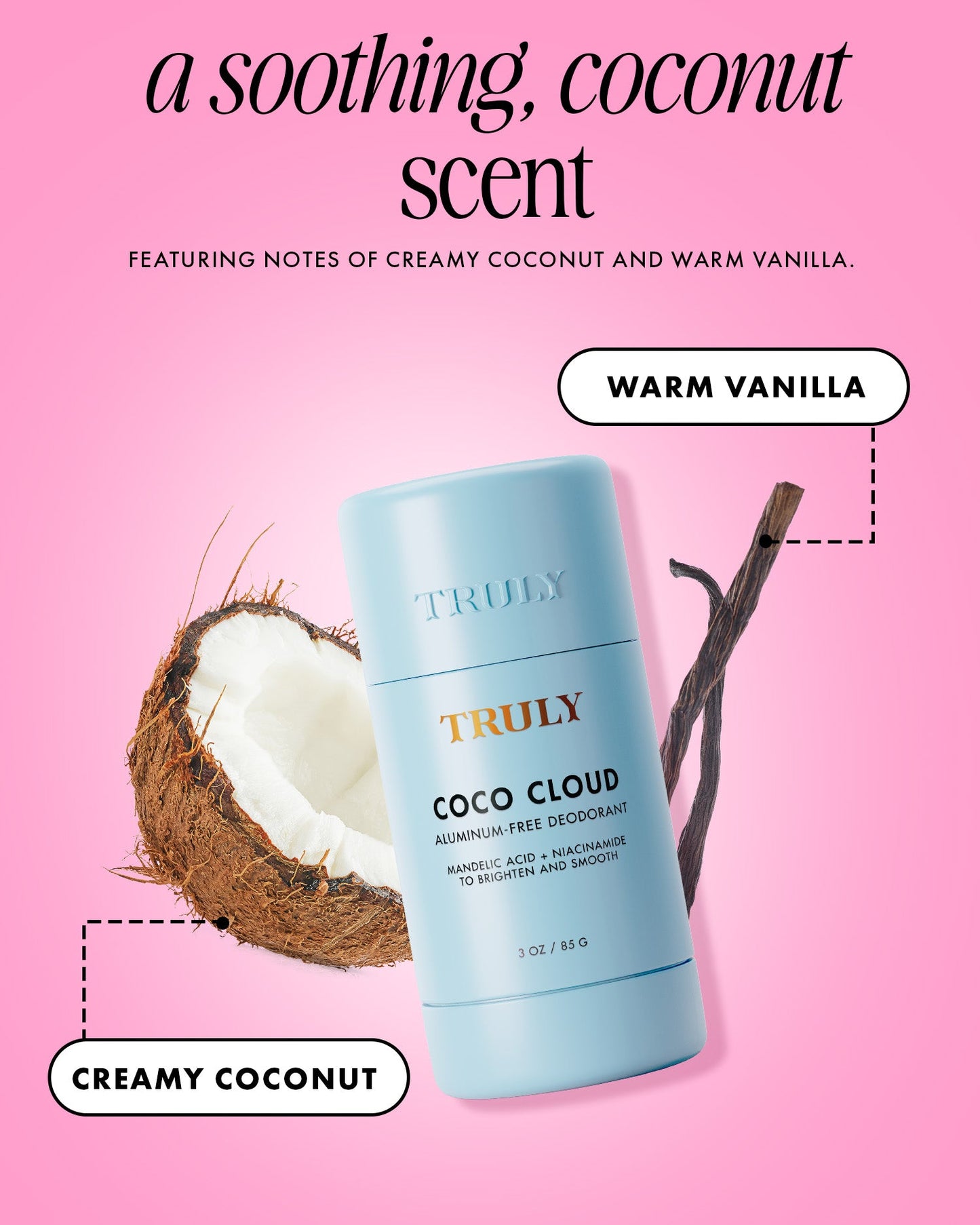 Aluminum Free Deodorant with Mandelic Acid+Niacinamide - Truly